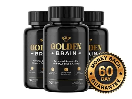 GoldenBrain cognitive support capsules, three bottle package